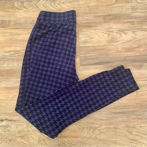 Columbia Pants - Columbia Base Layer Blue Houndstooth Fleece Leggings